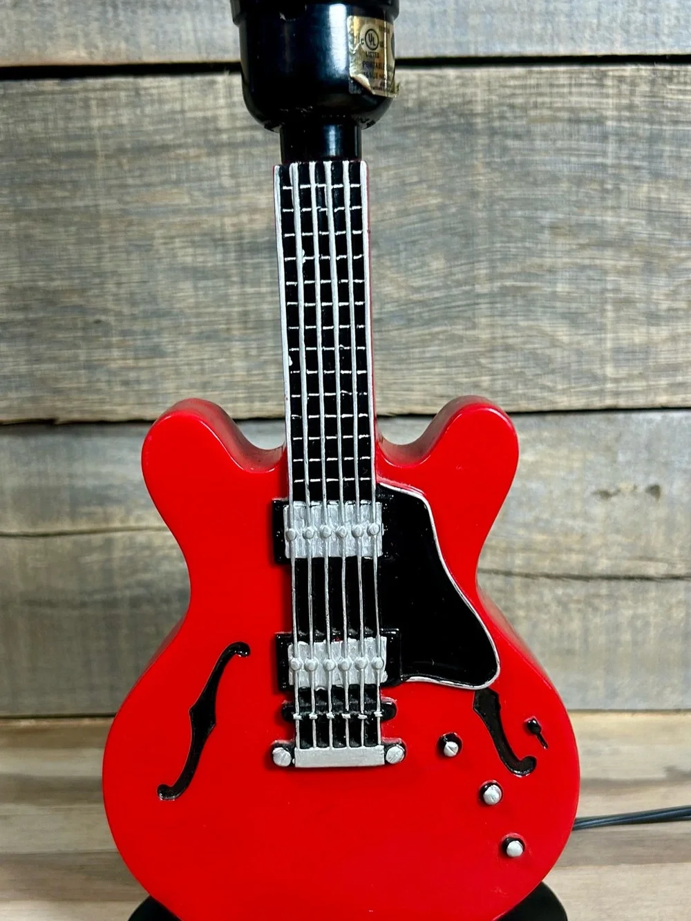 Rock 'n' Roll Red Guitar Table Lamp (Gibson ES-335 Style) #guitarlamp #music